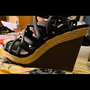 Vera Wang Real Leather Strap Wedge Women’s Sandal